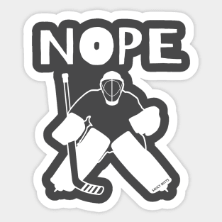 Nope Hockey Goalie Sticker